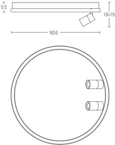 Plafoniera LED dimabila design modern Piers alba