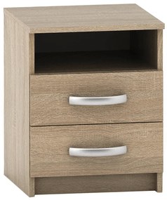 Noptieră cu două sertare BETTY, stejar sonoma