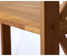 Etajeră în culoare naturală din lemn de stejar 70x87 cm X-Shelf – Unique Furniture