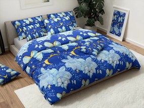 Lenjerie de pat din bumbac BLUE BUTTERFLY albastru inchis Dimensiune lenjerie de pat: 70 x 90 cm | 140 x 200 cm