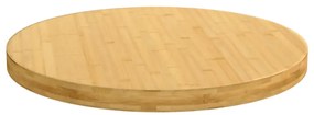 352688 vidaXL Blat de masă, Ø60x4 cm, bambus