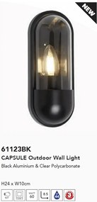 Mini Aplica de perete exterior moderna IP44 Capsule