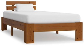 283179 vidaXL Cadru de pat, maro miere, 100 x 200 cm, lemn masiv de pin