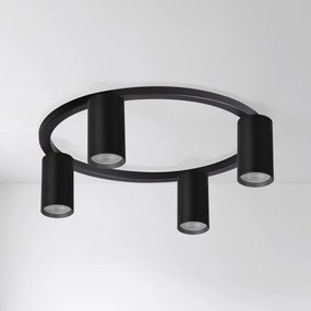 Brilagi - Plafonieră LED RGBW reglabilă SELE 4xGU10/6,5W/230V neagră