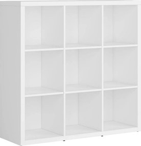 Biblioteca NEPO PLUS, alb, PAL, 114x39x111 cm