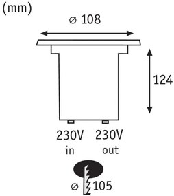 Paulmann 93992 - LED GU10/3,5W IP67 Spot exterior încastrat SPECIAL 230V