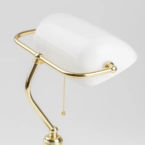 Brilagi - Lampă de birou BANK OFFICE, 1xE27/60W/230V, aurie/albă