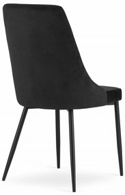 OFERTA Scaun de dining din catifea neagra IMOLA II. calitate secundara