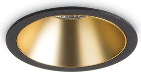 Spot LED incastrabil design modern GAME FI1 ROUND negru / auriu 192345