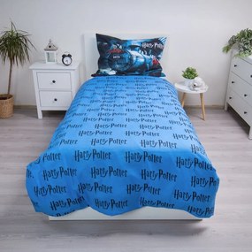 Lenjerie de pat pentru copii din bumbac pentru pat de o persoană 140x200 cm Harry Potter "Hogwarts Express" – Jerry Fabrics