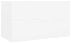 Dulap cu chiuveta incorporata, alb, PAL Alb, 80 x 38.5 x 45 cm, fara oglinda