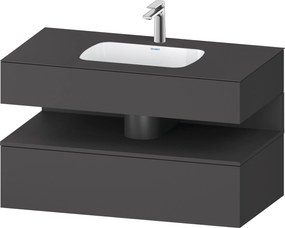 Duravit Qatego lavoar cu dulap 100 cm grafit QA4786049490010