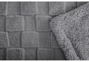 Pătură gri din micropluș/cocolino 150x200 cm Rava – Tiseco Home Studio