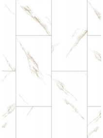 Mexen River White probă panouri vinil 610 x 305 mm SPC 6,5 mm, suport IXPE 1,5 mm, 4 V-Fuga, Jazz White - F1150-S