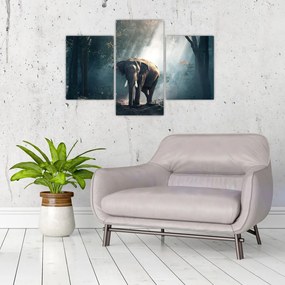 Tablou cu elefant în djunglă (90x60 cm)