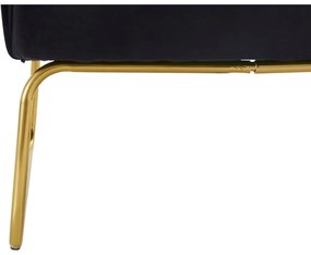 Fotoliu negru cu tapițerie din catifea Joshua - Støraa