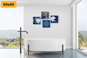 Set tablouri Feng Shui în design albastru