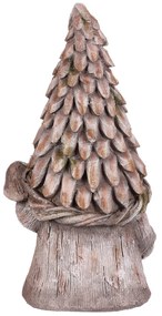 Decorațiune de grădină pitic Ciupercă, gri, 25 x19 x 49 cm