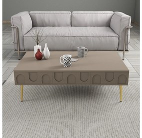 Set mobilier living Lyantela (tmavoBej + Auriu). 1107142