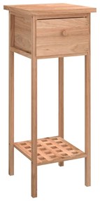 350343 vidaXL Masă laterală cu sertar, 25x25x60 cm, lemn masiv de nuc