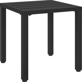 Outsunny Măsuță laterală de grădină, masă rezistentă la intemperii cu design lamelar, pătrată, 45 x 45 x 45,5 cm | Aosom Romania