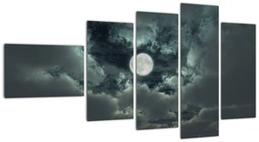 Tablou - lună ?i nori (110x60cm)