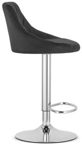 Scaun de bar negru VELVET KAST