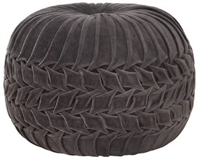 284032 vidaXL Taburet puf design smoc, antracit, 40x30 cm, bumbac & catifea