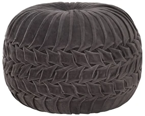 284032 vidaXL Taburet puf design smoc, antracit, 40x30 cm, bumbac & catifea