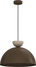 Lustră suspendată pe cablu NEVIS 1xE27/15W/230V, Ø 38 cm, maro