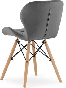 Scaun LAGO VELVET gri