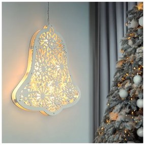 Solight 1V296 - Clopoțel LED de Crăciun, 9xLED, alimentare 2xAA, alb cald