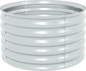 vidaXL Strat înălțat de grădină, argintiu, 80x80x44 cm oțel galvanizat