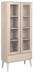 Vitrină în culoare naturală cu aspect de lemn de stejar 80x178 cm Nagano – Actona