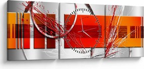 Tablou abstract (cu ceas) (90x30 cm)