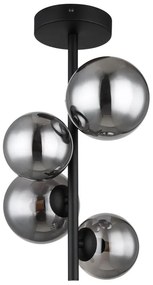 Plafoniera 4L design modern Riha negru