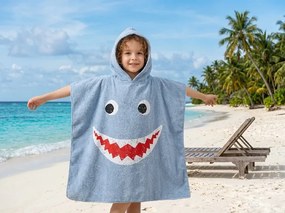 Poncho pentru copii VESELÝ POHLED albastru-gri Dimensiune: 60 x 120 cm