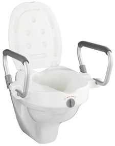 Capac pentru toaletă ridicat Secura WENKO, accesoriu pentru toaletă cu mânere, greutate maxima 130 kg