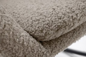 Scaun balansoar design nordic Scandinavia Swing, boucle sampanie