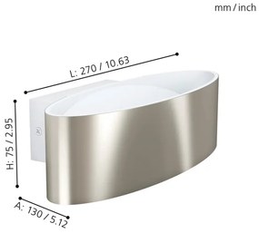 Eglo 98543 - Aplică perete LED MACCACARI LED/10W/230V