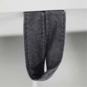 Pat boxspring, pat de o persoană, gri, 90x200, stânga, AMIS