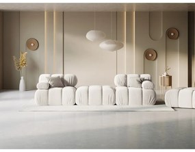 Colțar modular bej cu tapițerie din catifea (cu colț variabil) Bellis – Micadoni