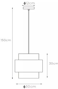 Lustră pe cablu FIRMIN 1xE27/40W/230V Lucide 45497/30/02