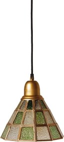 Lustra din sticla texturata si metal patinat, Vitra