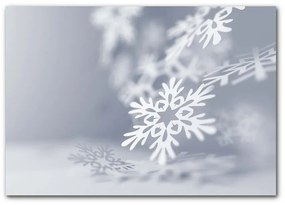 Tablou pe sticla acrilica Fulg de zăpadă. Decor de Crăciun