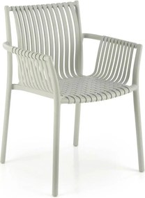 Scaun K492, gri, polipropilen, 60X56X84 cm