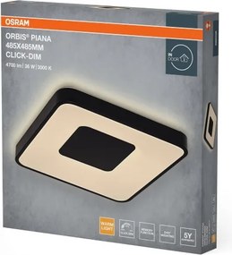 Osram - Corp de iluminat LED dimmabil pentru tavan ORBIS PIANA LED/36W/230V 48,5x48,5 cm negru
