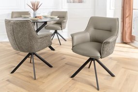 Set 2 scaune Pivotante, Piele Naturala LE GRAND taupe