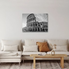 Tablou - Colosseum din Roma, alb-negru (70x50 cm)