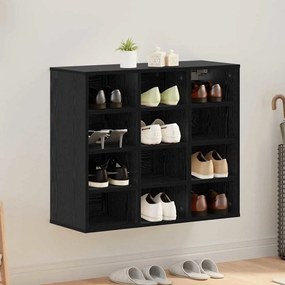 vidaXL Dulap pentru pantofi Stejar negru 103x30x51 cm Lemn compozit